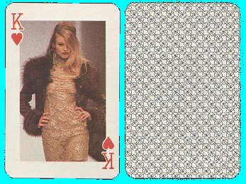 Non-standard pin up playing cards. Models 9209 52 diff fashion models. Mint + box nm