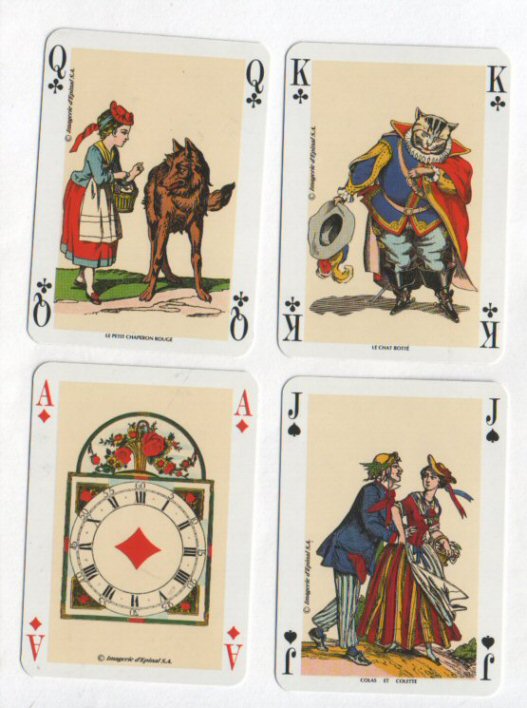 Non-standard playing cards courts. Jeu des Modes by Grimaud. 52 + special card + lflt + box. All mint