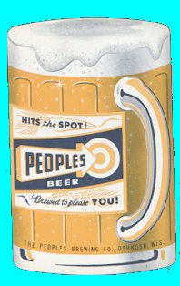 People's BEER shaped deck, shaped like a can or glass of beer,playing cards  nice image on reverse, 52 + joker all n-mint + box vg